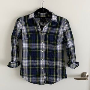 J. Crew Plaid Perfect Shirt 00